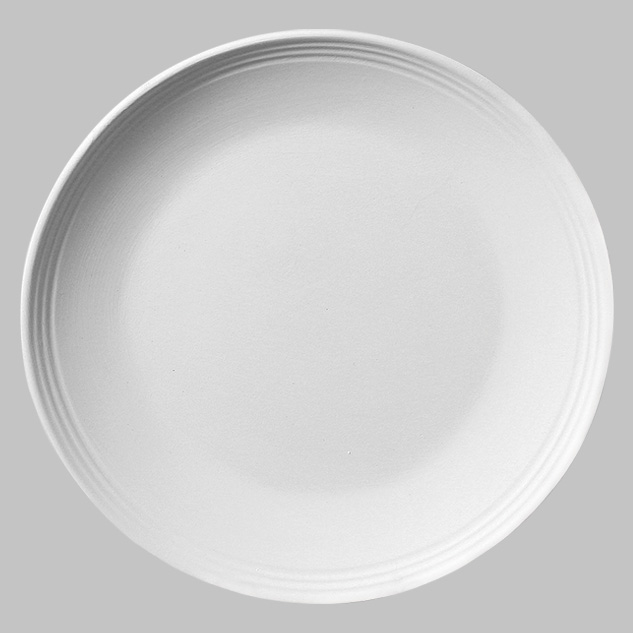 SB105 Mayco Stoneware Bisque Rimmed Dinner Plate