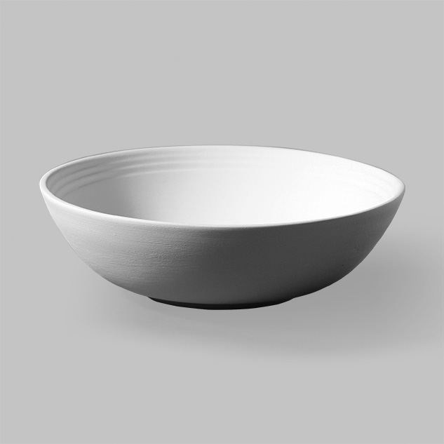 SB119 Mayco Stoneware Bisque Bisque 9in Serving Bowl