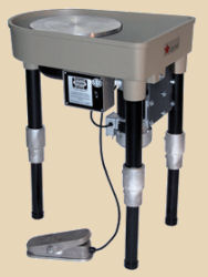 Skutt adjustable leg extensions for potters wheels